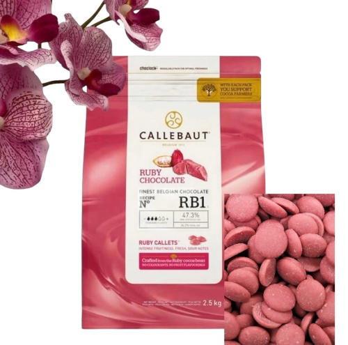 Шоколад Callebaut RUBY, 2,5кг/уп. Кондитерская масса из какао-бобов "Руби" Шоколад Callebaut RUBY, 2,5кг/уп. Кондитерская масса из какао-бобов "Руби"