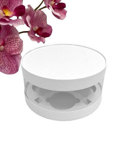 Картонная упаковка на 4 капкейка ТУБУС диам.200мм выс.100мм (белая) НОВЫЙ ДИЗАЙН 4 эл. Картонная упаковка на 4 капкейка ТУБУС диам.200мм выс.100мм (белая) НОВЫЙ ДИЗАЙН 4 эл.