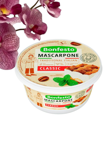 Сыр Маскарпоне Bonfesto 78% 500гр 1/6, (Белоруссия) 1шт Сыр Маскарпоне Bonfesto 78% 500гр 1/6, (Белоруссия) 1шт