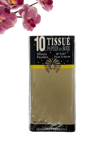 Бумага тишью КРАФТ  51*66см (10л/упак), (Китай)