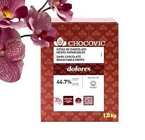 Термостабильные капли из темного шоколада(1,5кг*8шт), Chocovic Dolores,CHD-DR-854CHVC-69B 
