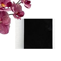 Поталь в книжке 8 х 8,5 см, (100 листов/упак), фольгированная чёрная, 1лист