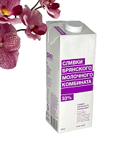 Сливки натуральные "БМК" ультрапастеризованные 33%, 1кг