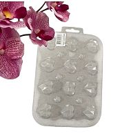 Форма пластиковая "Конфеты граненое сердце"