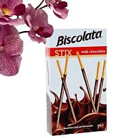 Бисквитные палочки Biscolata покрытые молочным шоколадом, 40 г