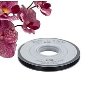 Лента атласная TEIRA, двухсторонняя, 15 мм, 25±1 м, чёрная №0030