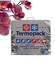 Термопакет двухслойный, металлизированный, 60×55 см, для еды, холодных и горячих продуктов