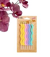 Свечи для торта «Волна», 6 шт., разноцветные