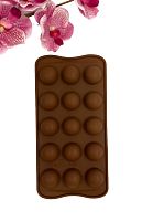 Форма для шоколада Шарики d-25мм h-25мм 15в1, силикон, 6032575