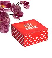 Коробка подарочная сборная, упаковка, «Люблю», 15 х 15 х 7 см