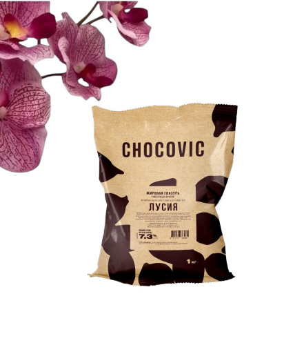 Chocovic ЛУСИЯ Молочная лауриновая глазурь для покрытия, (1кг*10шт), ISF-T607CHVC-69C