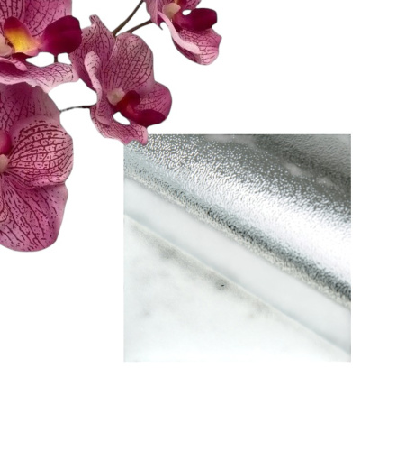 Бумага упаковочная фольгированная, серебро, 50×70 см