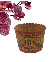 Бумажная форма длякулича d90*90мм  Хохлома G9F01312RU (1200шт)(в тубе 100шт)