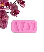 Молд След маленький два размера, силикон 8*3,8*1,1см, А6