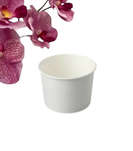 Стакан-креманка «Белая» под мороженое и десерты, 250 мл, верхний диаметр 93 мм