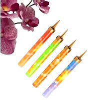 Свечи фонтаны для торта "Неон", 17,5 см, 60 секунд, цветное пламя, 4 шт