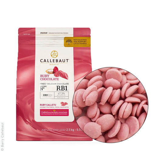 Шоколад Callebaut RUBY, 2,5кг/уп. Кондитерская масса из какао-бобов "Руби" фото 2