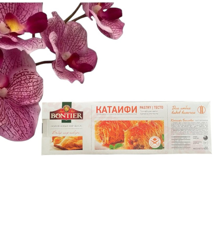 Тесто КАТАИФИ Botier 0,450кг, полуфабрикат (8шт/кор.) Тесто КАТАИФИ Botier 0,450кг, полуфабрикат (8шт/кор.)