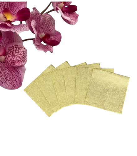 Фольга для конфет 10*10см 100шт., золотой Фольга для конфет 10*10см 100шт., золотой