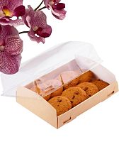 Упаковка с прозрачным куполом ECO OpBox 1000 "Крафт, Пряник, Большая" (200 шт/кор) 1шт.