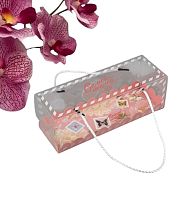 Коробка под зефир c ручками «Цветочная почта», 22.5 х 7.5 х 7.5 см