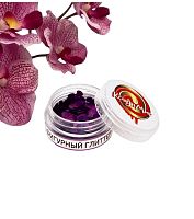 Глиттер пищевой фигурный сердца фиолетовый