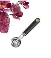 Ложка для мороженого Доляна Lime, 20×5.3 см, чёрно-зелёная