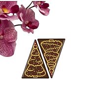 Украшение фигурное из темной глазури "МИКС ЕЛКИ", 33*45мм (12шт)