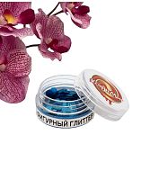 Глиттер пищевой фигурный сердца синие