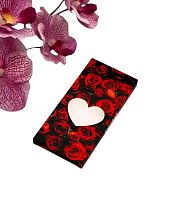 Подарочная коробка под плитку шоколада, с окном, «Сердце», 17.1×8×1.4 см