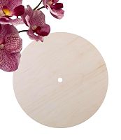 Деревянная подложка ФАНЕРА 3мм (D16 см / с отверстием / без гравировки)