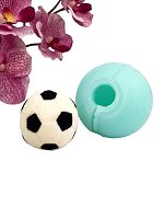 Силиконовый молд "Футбольный мяч 3D", d=4.1 см, цвет бирюзовый