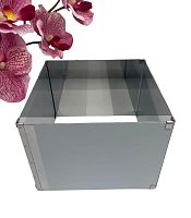 Квадрат разъемный h-15см, d-20/40см, нержавеющая сталь