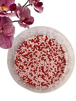 Посыпка сахарная Деко-Про - "Шарики роз/красные перламутр d 2мм" (Упаковка 1 кг.)