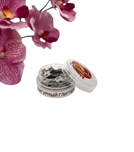 Глиттер пищевой фигурный олени серебряные Глиттер пищевой фигурный олени серебряные