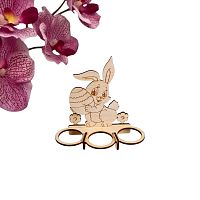 Подставка для пасхальных яиц «Кролик», под 3 яйца, 15.0×7.0×14.5 см