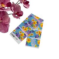 Термонаклейки на 7 яиц «Цветы» на пасху, 7,3 х 34,2 см.