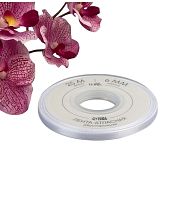 Лента атласная TEIRA, двухсторонняя, 6 мм, 25±1 м, белая №0029