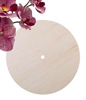 Деревянная подложка ФАНЕРА 3мм (D18 см / с отверстием / без гравировки)