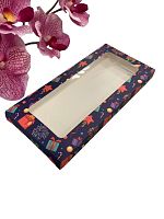 Коробка для шоколада, кондитерская упаковка с окном "Подарки", 17,1 х 8 х 1,4 см, Новый год