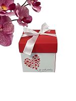 Коробка подарочная для кондитерских изделий "Люблю тебя", 10*10*10 см