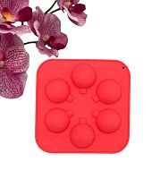 Форма для шоколада Шары елочные 37*45мм 6в1, силикон 4325807 1/500шт (Китай)