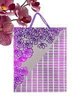 Пакет Подарочный 26*32*10см, Фиолетовый, 4 цвета картон/глиттер (Китай), 1шт