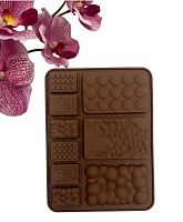 Форма для шоколада Шоколадное ассорти №2 9в1 Облака, силикон 15*20см (Китай) А1661