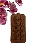 Форма силиконовая для шоколада Два Сердца, 20*10см, 15ячеек