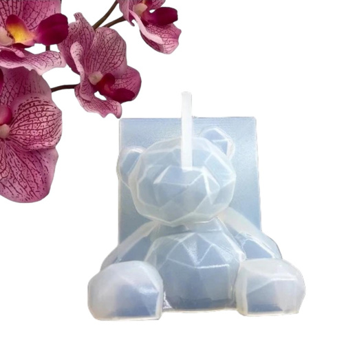 Молд силиконовый 3D "Медведь-кристалл" 6,3х6х5,6 см