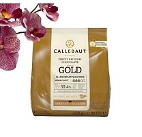 Шоколад Callebaut Белый с карамелью GOLD (Пакет 0,4кг/1ШТ), CHK-R30GOLD-EO-D94