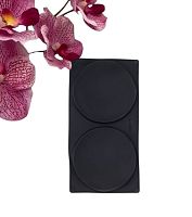 Форма для выпечки Доляна «Бискотто», силикон, 2 ячейки, 35×19.5×1.7 см, d=16 см, чёрная