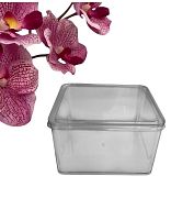 Креманка "Квадратная" 350 мл с плоской крышкой (175шт/кор.),1шт