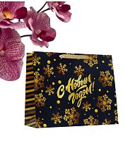 Пакет ламинированный горизонтальный "Снежинки",49 х 40 х 19 см.